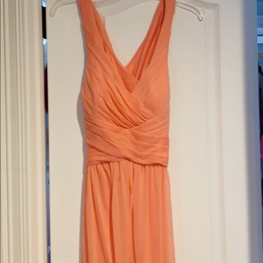 Coral maxi formal dress